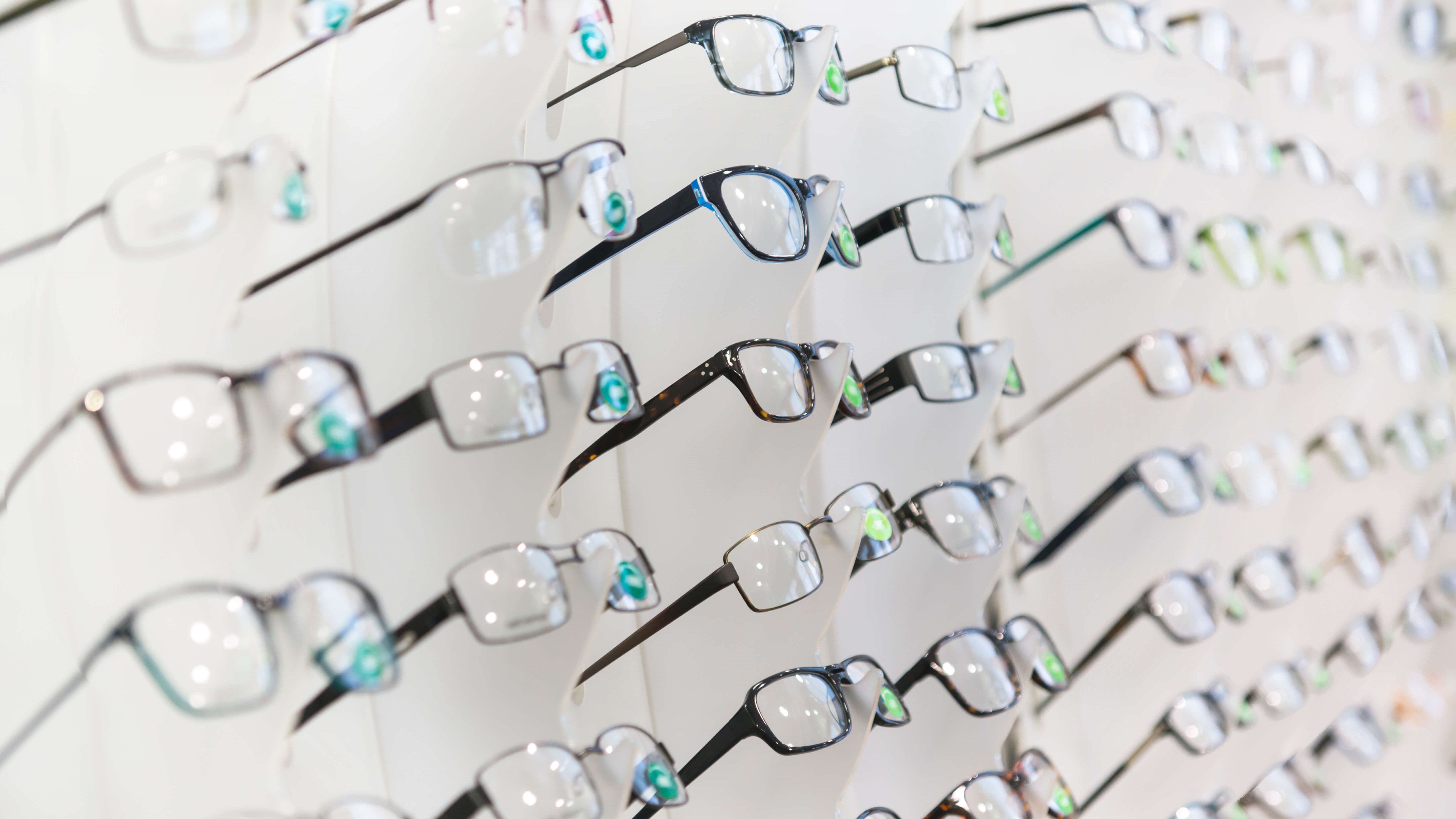 wall of glasses